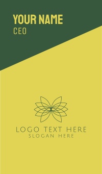 Green Wellness Spa Butterfly Business Card Design