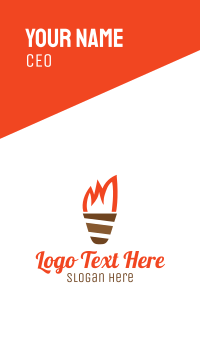 Ice Cream Torch Business Card Design