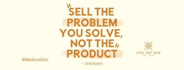 Sell the Problem Facebook Cover Design Image Preview