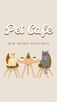 Pet Cafe Free Drink Instagram story Image Preview