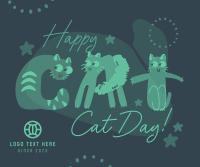 Happy Meow Day Facebook Post Design
