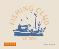 Fishing Club Facebook Post Design