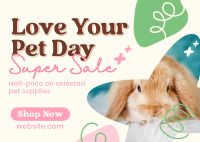 Dainty Pet Day Sale Postcard Image Preview