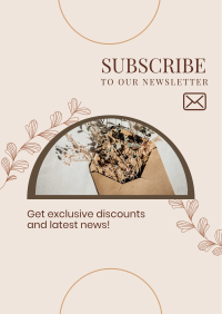 Dried Flowers Newsletter Poster Design