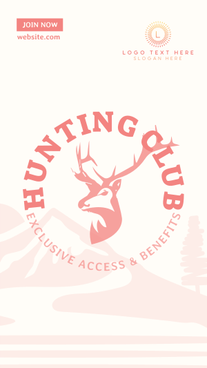 Hunting Club Deer Facebook story Image Preview