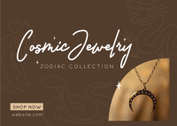 Cosmic Zodiac Jewelry  Postcard Design