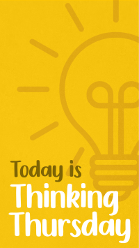 Minimalist Light Bulb Thinking Thursday YouTube short Image Preview