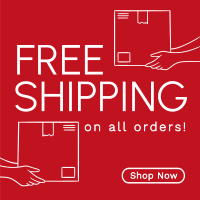 Minimalist Free Shipping Deals Linkedin Post Image Preview