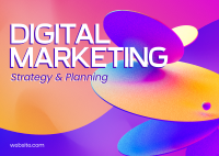 Digital Marketing Strategy Postcard Design