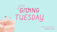 Cute Giving Tuesday Facebook Event Cover Design