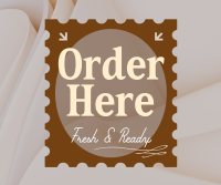 Simple Order Here Facebook Post Design