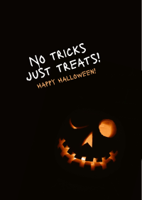No Tricks Halloween Flyer Design