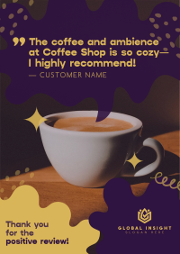 Quirky Cafe Testimonial Flyer Image Preview
