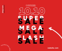 10.10 Flash Sale Facebook Post Design