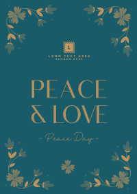 Floral Peace Day Poster Design