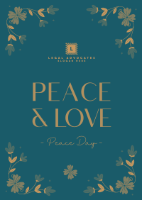 Floral Peace Day Poster Image Preview