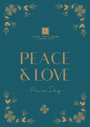 Floral Peace Day Poster Image Preview