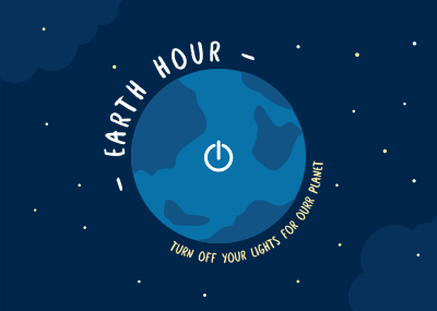 Earth Hour Switch Postcard Image Preview