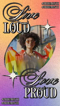 Retro Pride Month Facebook Story Design