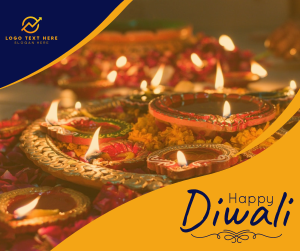 Smooth Diwali Candles Facebook post Image Preview