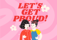 Let's Get Proud Postcard Image Preview