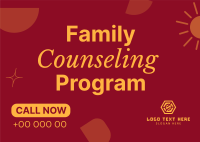 Family Counseling Postcard Image Preview