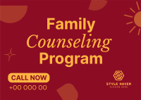 Family Counseling Postcard Image Preview