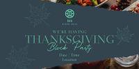 Elegant Thanksgiving Party Twitter Post Image Preview