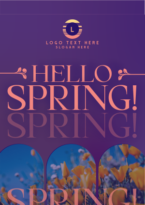 Retro Welcome Spring Poster Image Preview