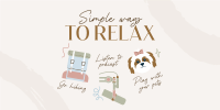 Cute Relaxation Tips Twitter post Image Preview