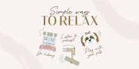 Cute Relaxation Tips Twitter Post Image Preview