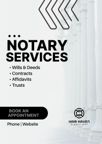 Notary Services Offer Poster Design