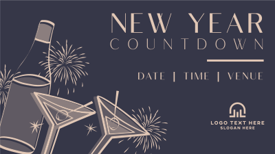 Countdown Fireworks Facebook event cover Image Preview