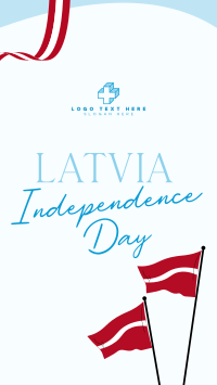 Latvia Independence Flag YouTube Short Design