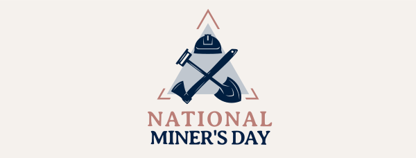 Miner's Day Badge Facebook Cover Design Image Preview