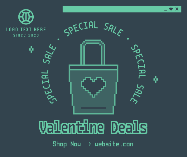 Pixel Shop Valentine Facebook Post Design Image Preview