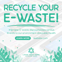 Recycle your E-waste Instagram Post Design
