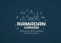 Ramadan Outlines Postcard Image Preview