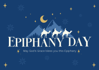 Sparkling Epiphany Day Postcard Image Preview