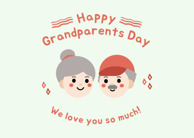 Happy Grandparents Day Postcard Image Preview