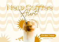 New Coffee Drink Postcard Design
