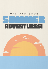 Minimalist Summer Adventure Poster Design