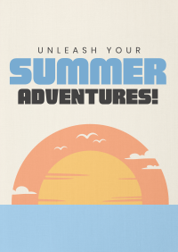 Minimalist Summer Adventure Poster Image Preview