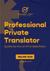 Professional Private Translator Poster Image Preview