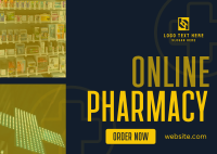 Online Pharmacy Business Postcard Design