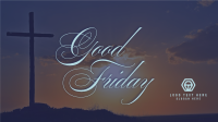 Good Friday Crucifix Greeting Facebook Event Cover Design