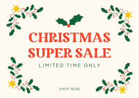 Christmas Super Sale Postcard Image Preview