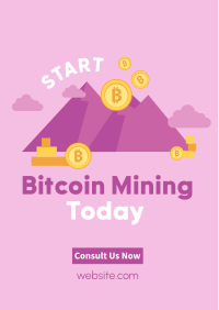 Bitcoin Mountain Flyer Design