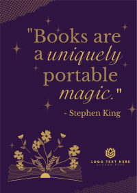 Book Magic Quote Poster Image Preview