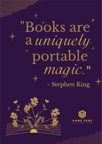 Book Magic Quote Poster Image Preview